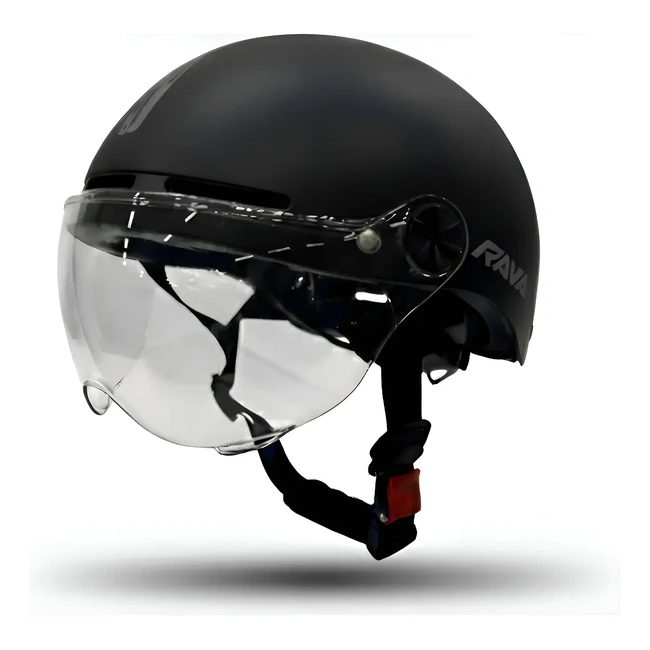 Capacete Coquinho Rava E Bike C Viseira Removivel Oculos Protecao Preto