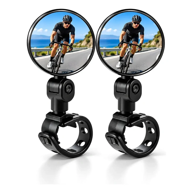 Kit Par Retrovisor Bicicleta Ajustavel 360o Giratorio Bike